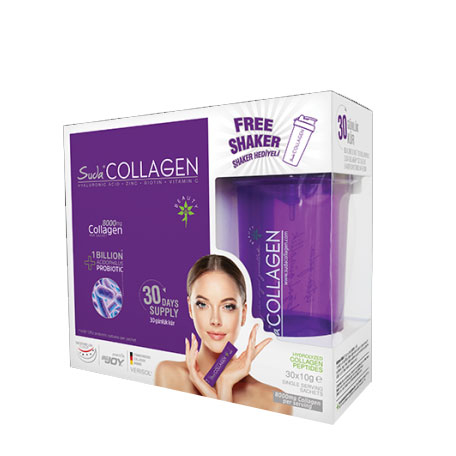 Suda Collagen Takviye Edici Gıda Karpuz Aromalı 30 x 10 gr - Toz Saşe