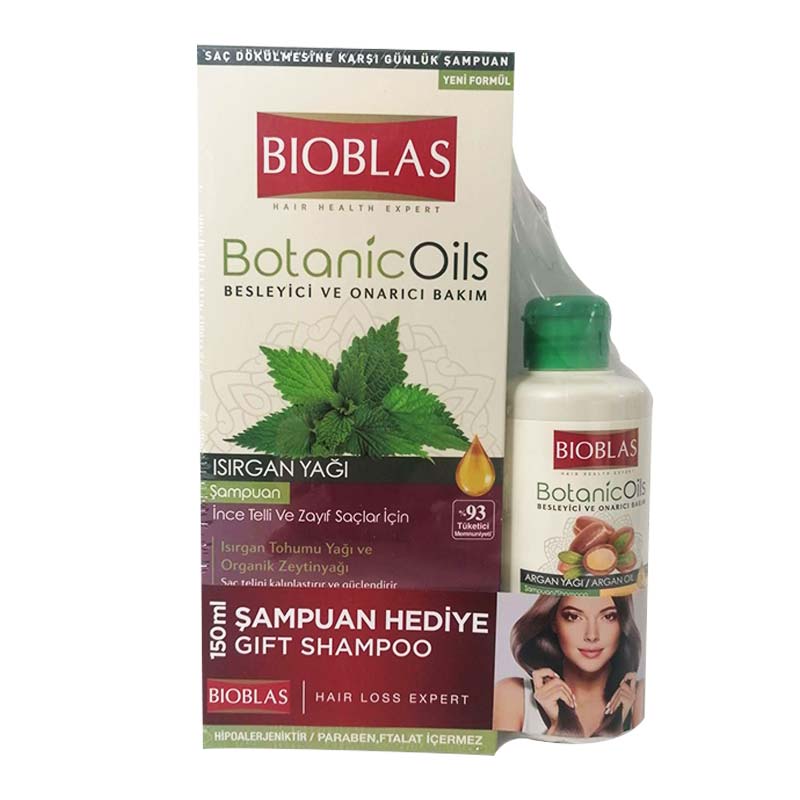 taşıma dolap On  Bioblas Botanic Oils Isırgan Yağı Şampuan 360 ml - Argan Yağlı Şampuan 150  ml HEDİYE | Dermoeczanem.com