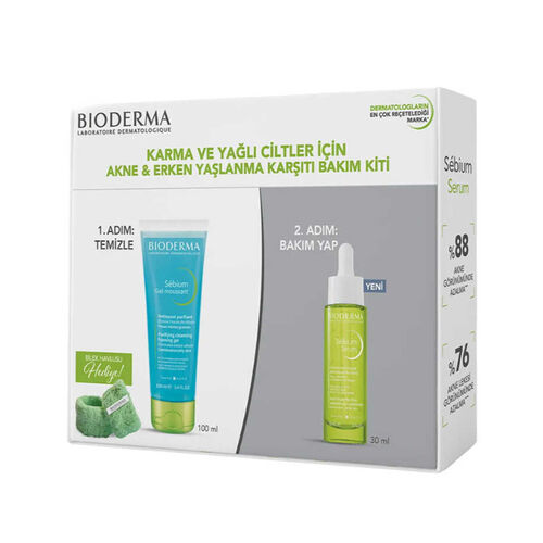 Bioderma Karma ve Yağlı Ciltlere Özel Erken Yaşlanma Karşıtı Bakım Kiti - Bioderma
