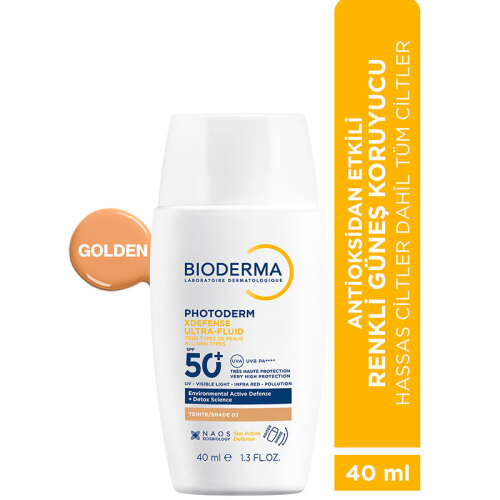 Bioderma Photoderm XDefense Spf50+ Tüm Cilt Tipleri İçin Renkli Güneş Kremi 40 ml - Golden - Bioderma (1)