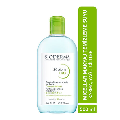 Bioderma Sebium H2O Yüz ve Makyaj Temizleme Suyu 500 ml - Bioderma (1)