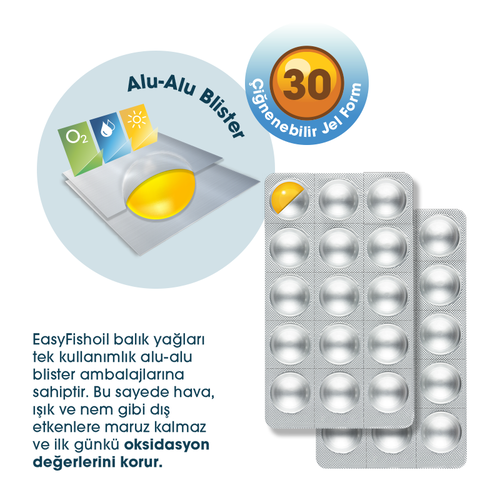 Easy Fish Oil Plus Tutti Frutti Aromalı Balık Yağı 30 Çiğnenebilir Jel - EasyVit (1)