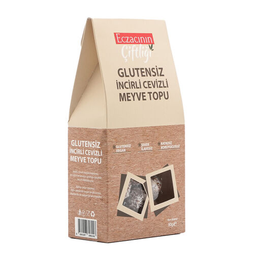 Eczacının Çiftliği Glutensiz İncirli Cevizli Meyve Topu 90 gr - Eczacının Çiftliği (1)