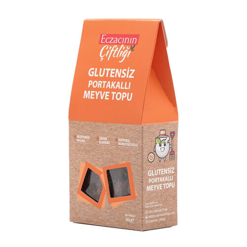 Eczacının Çiftliği Glutensiz Portakallı Meyve Topu 90 gr - Eczacının Çiftliği