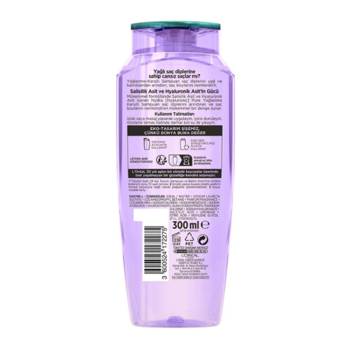 Elseve Hydra Hyaluronic Pure Yağlanma Karşıtı Arındırıcı Şampuan 300 ml - Elseve (1)