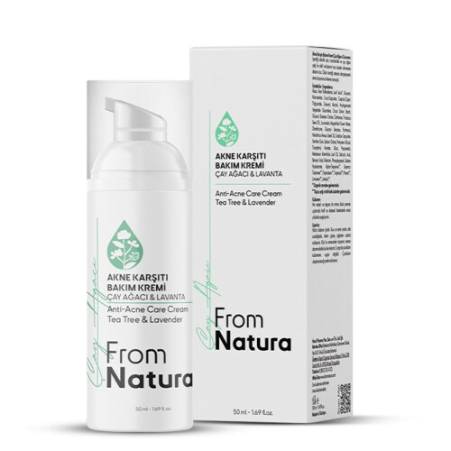 From Natura Çay Ağacı ve Lavanta Akne ve Siyah Nokta Karşıtı Bakım Kremi 50 ml - From Natura