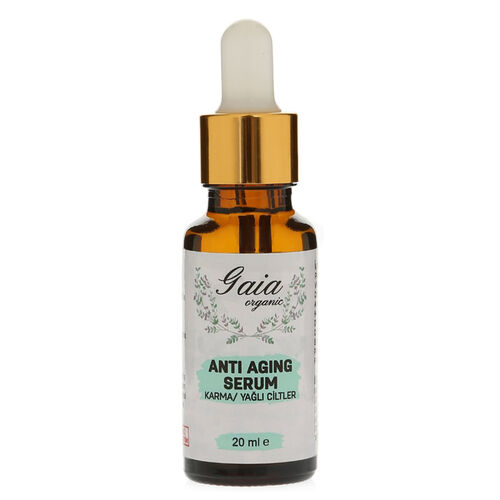Gaia Organic Anti Aging Serum 20 ml -Karma ve Yağlı - Gaia Organic
