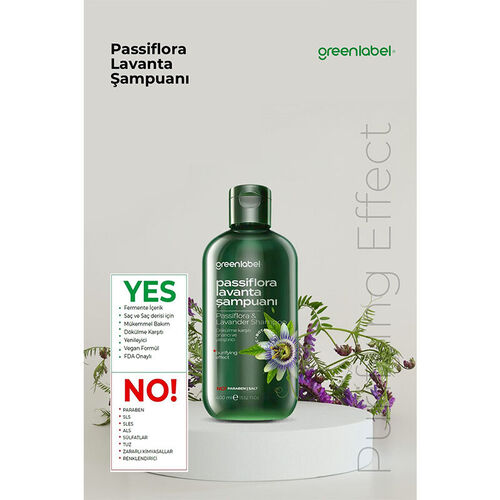 Greenlabel Passiflora ve Lavanta Yağı Şampuanı 400 ml - Greenlabel (1)