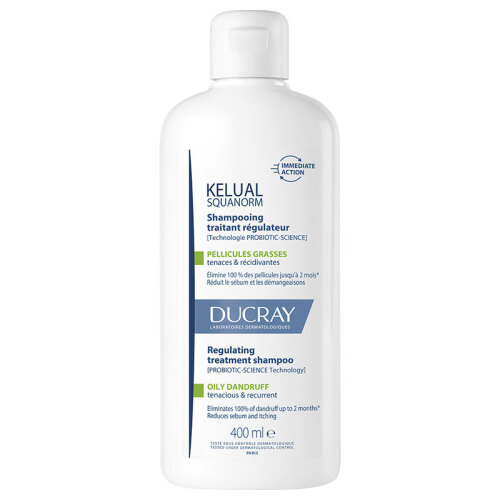 Kelual Squanorm Yağlı Saçlar için Kepek Karşıtı Şampuan 400 ml - Ducray