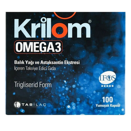 Krilom Omega 3 Yumuşak Kapsül 100 Kapsül - TAB İlaç Sanayi A.Ş