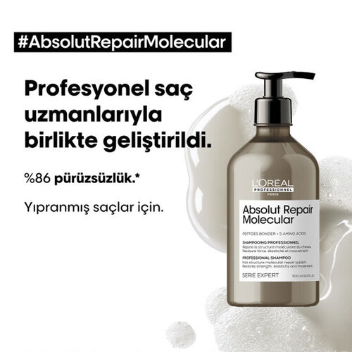 Loreal Professionnel Absolut Repair Molecular Yıpranmış Saçlar İçin Şampuan 500 ml - Loreal Professionnel (1)