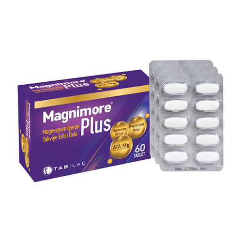 Magnimore Plus Magnezyum İçeren Takviye Edici Gıda 60 Kapsül - TAB İlaç Sanayi A.Ş
