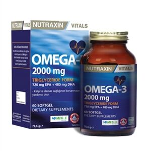 Nutraxin Omega 3 Balık Yağı 2000 mg 60 SoftGel - Nutraxin (1)