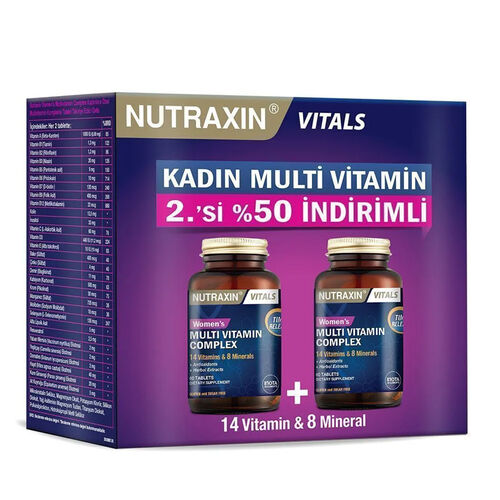 Nutraxin Womens Multi Vitamin Complex Avantaj Paket - 2. % 50 İndirimli - Nutraxin