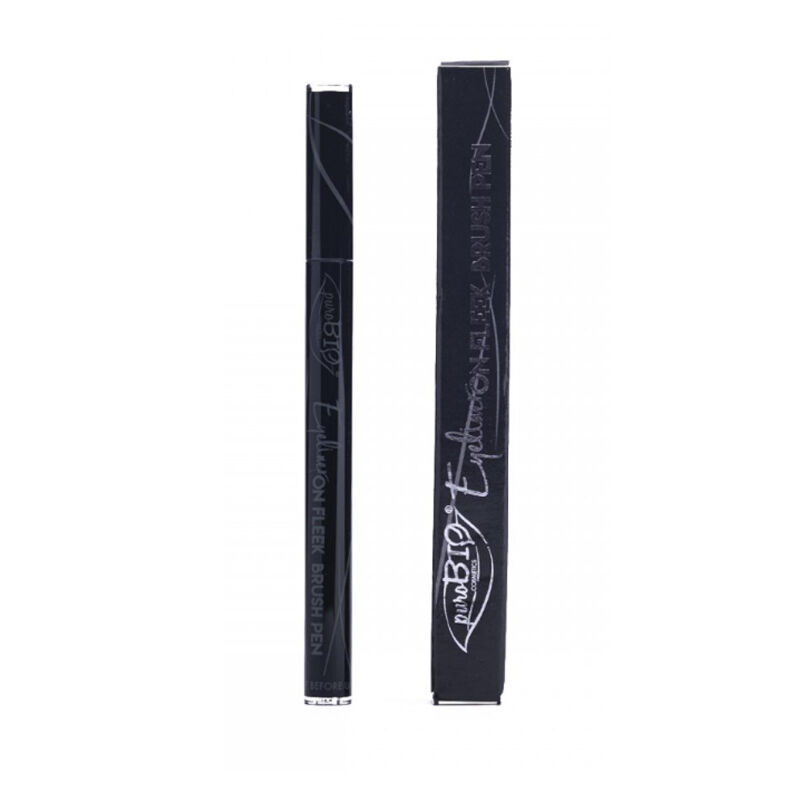 PUROBIO Auf Fleek Eyeliner Schwarz 3 Ml - Filzspitze, Wasserfest, Vegan, Bio-zertifiziert, Für Präzise Lidstriche