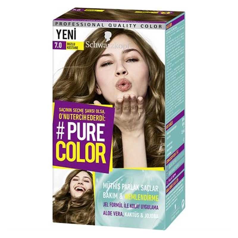 Schwarzkopf Pure Color Sac Boyasi 7 0 Buzlu Kestane Dermoeczanem Com