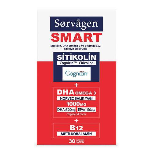 Sorvagen Smart Sitikolin DHA Omega 3 ve B12 30 Kapsül - Sorvagen (1)