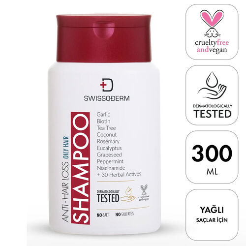 Swissoderm Saç Dökülmesine Karşı Şampuan 300 ml - Yağlı Saç Tipi - Swissoderm (1)
