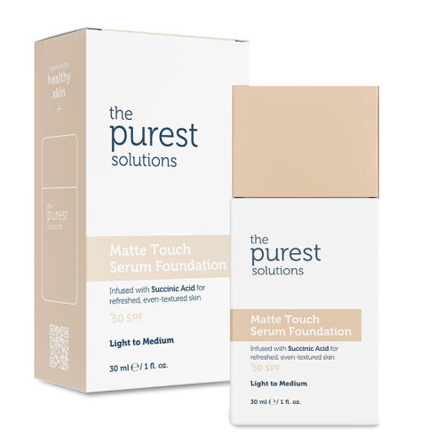 The Purest Solutions Matte Touch Sebum Dengeleyici ve Matlaştırıcı Serum Fondöten SPF50+ 30 ml - Açık-Orta Ton - The Purest Solutions