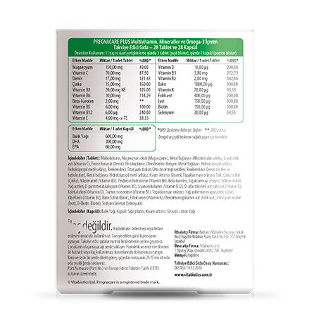 Vitabiotics Pregnacare PLUS 28 Tablet 28 Kapsül - Vitabiotics (1)